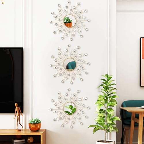 50% Off Uaussi 3-Pack Sunburst Wall Mirrors - Image 5