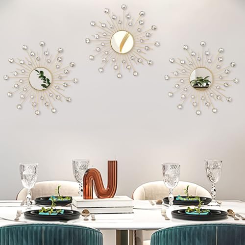 50% Off Uaussi 3-Pack Sunburst Wall Mirrors - Image 6
