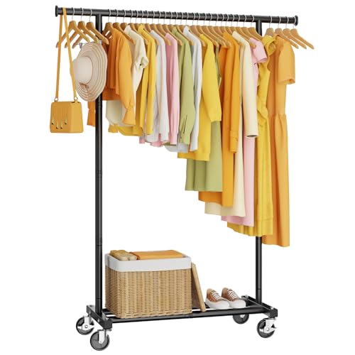 30% Off HYSEYY Rolling Clothes Rack, Portable Garment Rack - Image 2