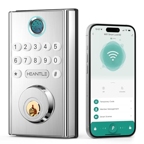 50% Off HEANTLE WiFi Smart Lock with Fingerprint & App Control - Image 2