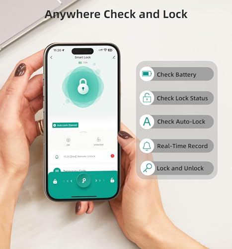 50% Off HEANTLE WiFi Smart Lock with Fingerprint & App Control - Image 3