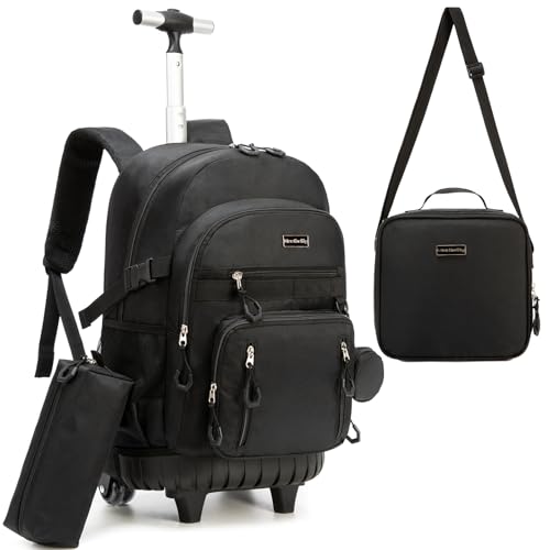 Rolling Backpack for Girls 8-12 with Lunch Box & Pencil Case - Image 2