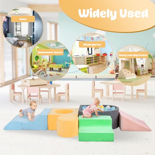 MIND&ACTION Toddler Climbing Blocks with Ball Pit - 6-Piece Soft Play Set - Image 8