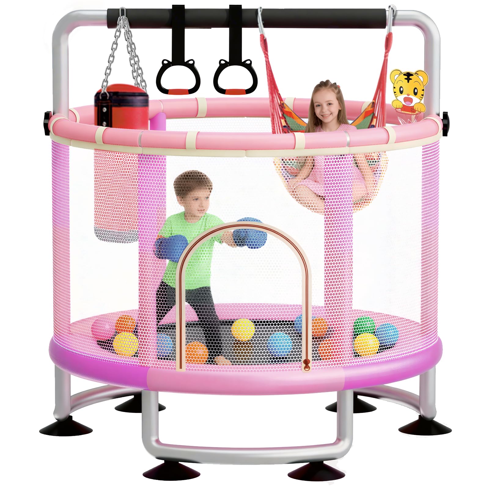 43% Off 60" Toddler Trampoline for Kids 1-12 with Code - Image 1