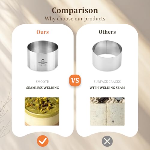Save 53% on 4 Seamless Mousse Ring Molds for Baking - Image 4