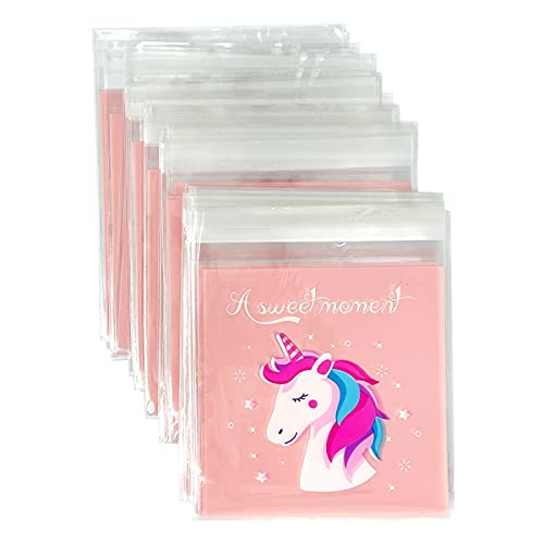 200 Clear Self-Adhesive Treat Bags with Unicorn Design - 33% Off - Image 2