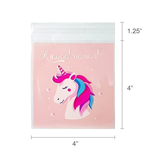 200 Clear Self-Adhesive Treat Bags with Unicorn Design - 33% Off - Image 5