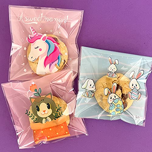 200 Clear Self-Adhesive Treat Bags with Unicorn Design - 33% Off - Image 7