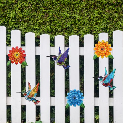 6% Off 3D Metal Hummingbird Flower Wall Art Decor - Image 6