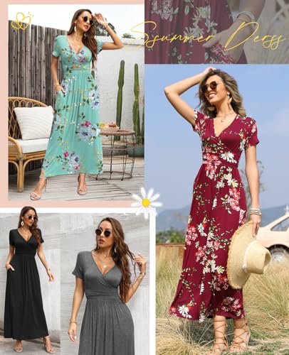 50% Off CATHY Women's Maxi Wrap Dress with Pockets - Image 5
