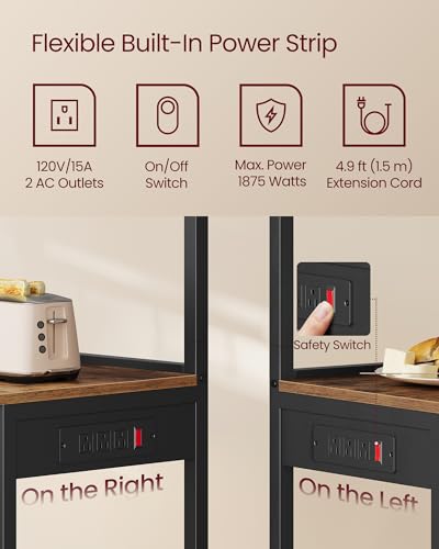 36% Off VASAGLE Kitchen Bakers Rack with Power Outlet - Image 5