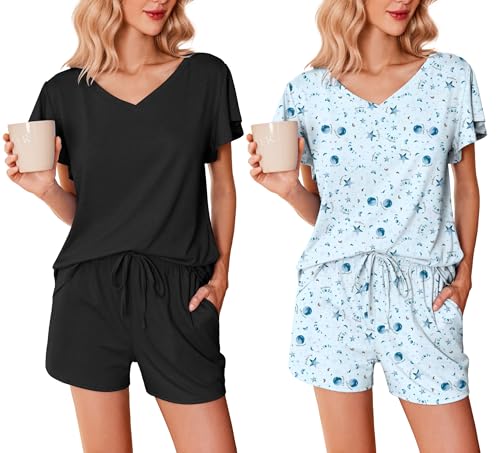 33% Off Ekouaer 2 Pack Women's Pajamas Set with Pockets - Image 2