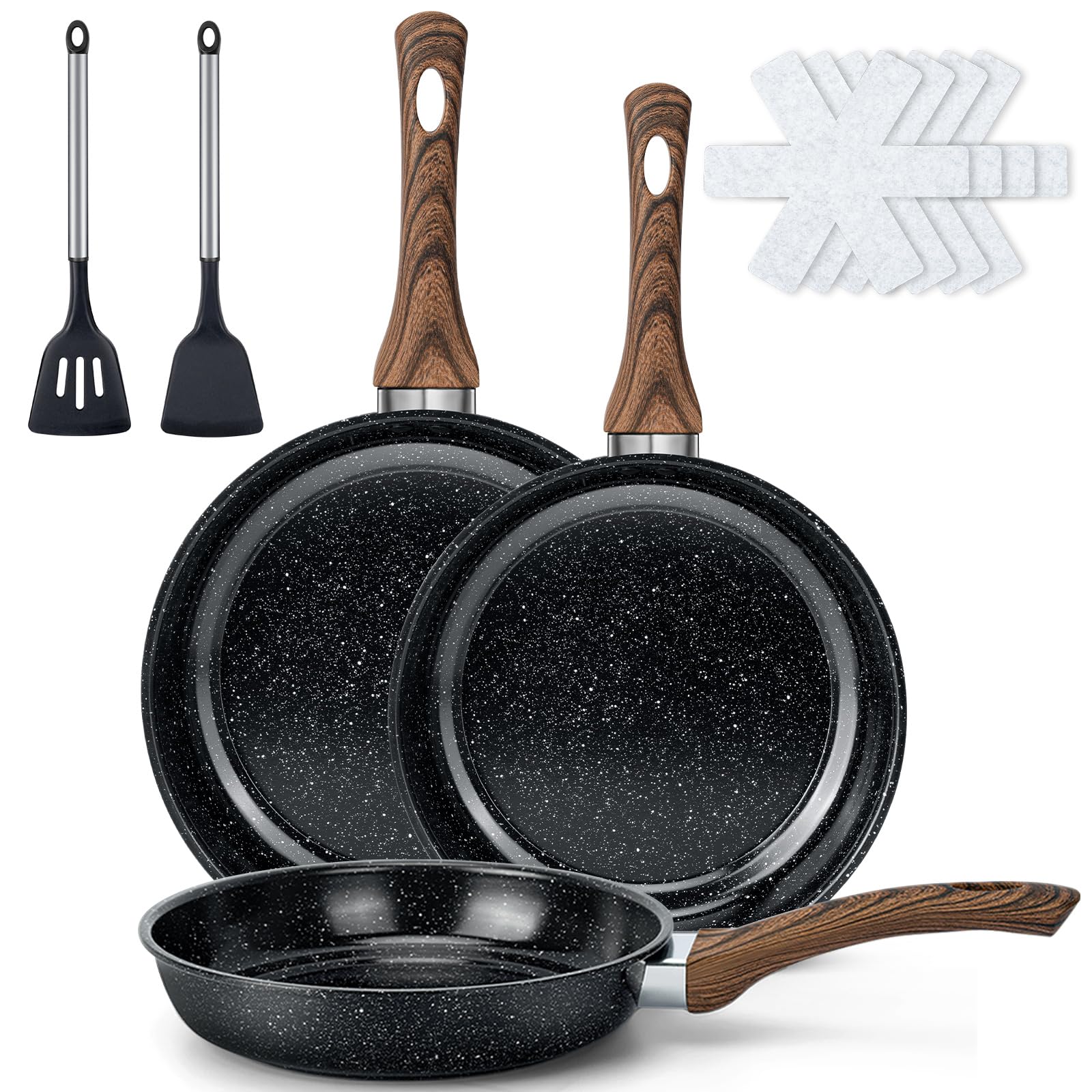 50% Off Frying Pan Set: 9-Piece Nonstick Skillets - Image 1