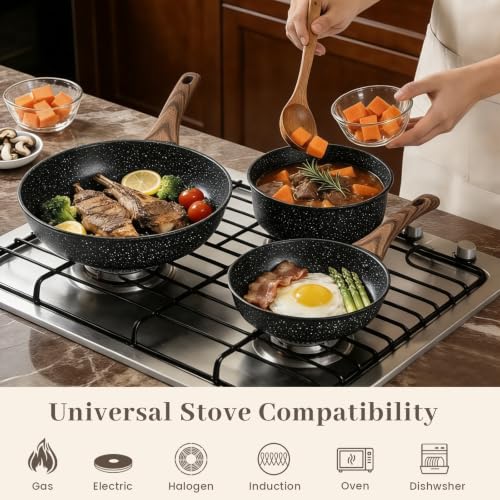 50% Off Frying Pan Set: 9-Piece Nonstick Skillets - Image 5