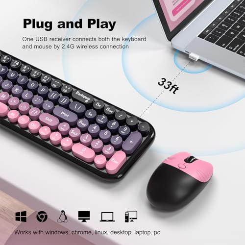 50% Off Retro Typewriter Keyboard & Mouse Combo – Meidosa - Image 4