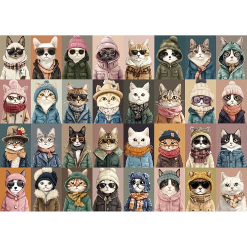 Save on 1000-Piece Cat Fashion Jigsaw Puzzle with Code