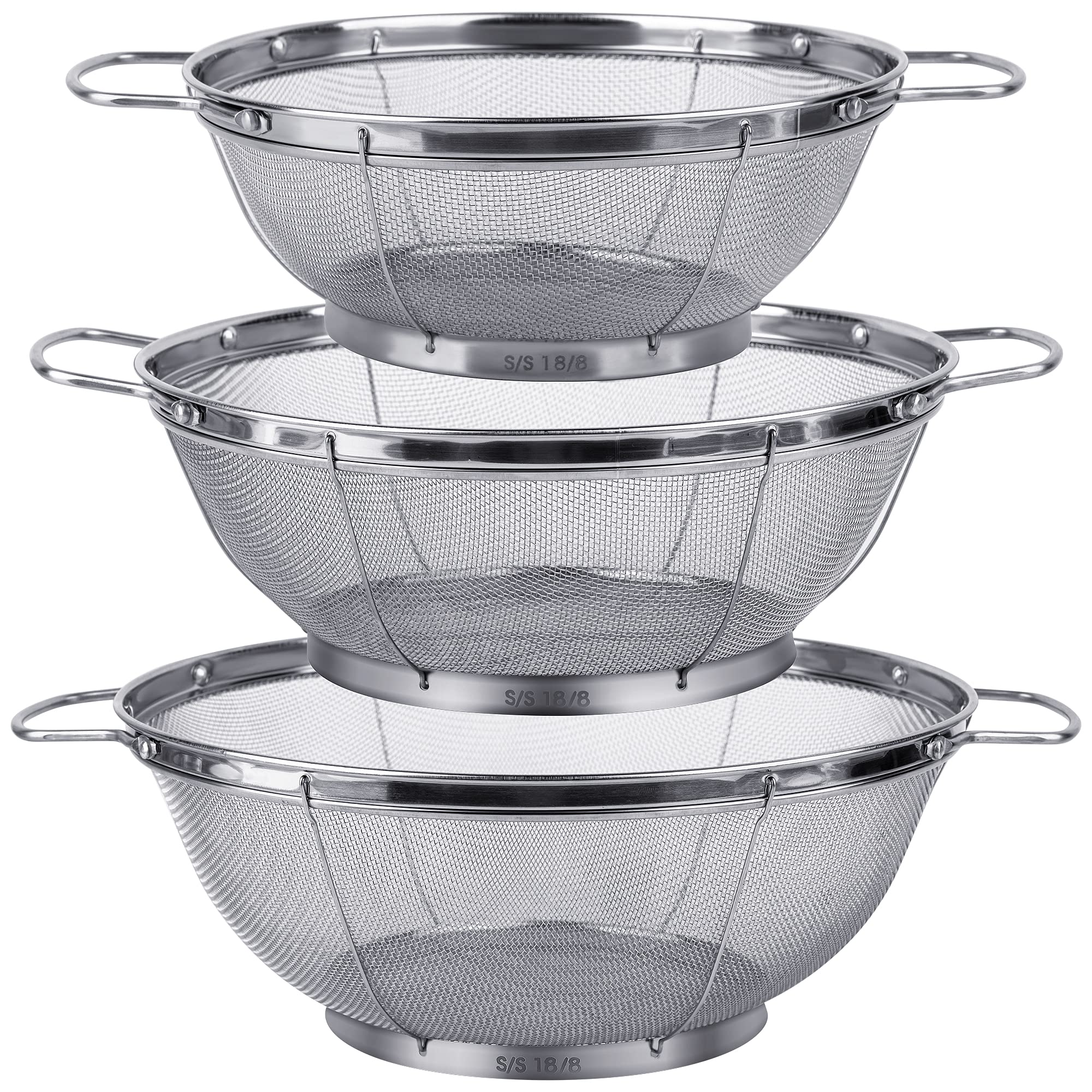 50% Off Tiawudi 3-Pack Stainless Steel Colanders