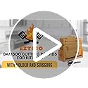 30% Off Bamboo Cutting Board Set with Scissors - Image 8