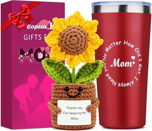 37% Off Mom Gift Set with Crochet Sunflower & Tumbler