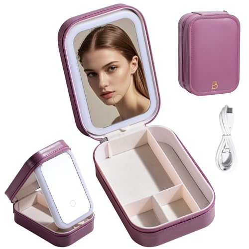 50% Off BS-MALL LED Travel Makeup Mirror Case