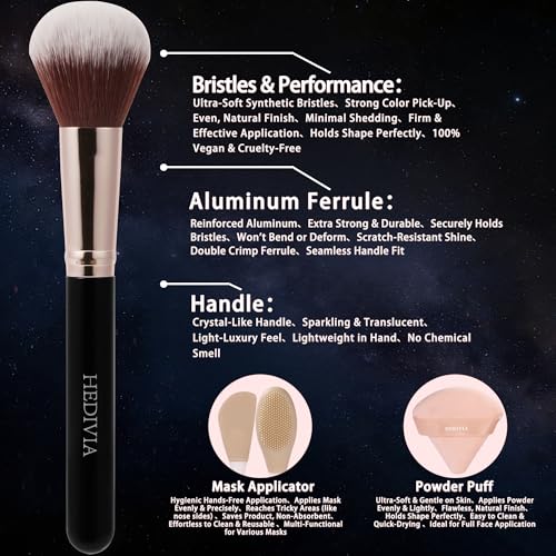 21% Off HEDIVIA 14-Piece Professional Makeup Brush Set - Image 2