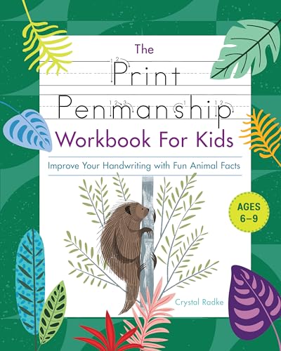 35% Off Print Penmanship Workbook for Kids with Animal Facts