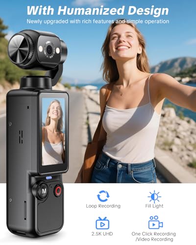 42% Off W & O Pocket Vlogging Camera with Rotating Lens - Image 2