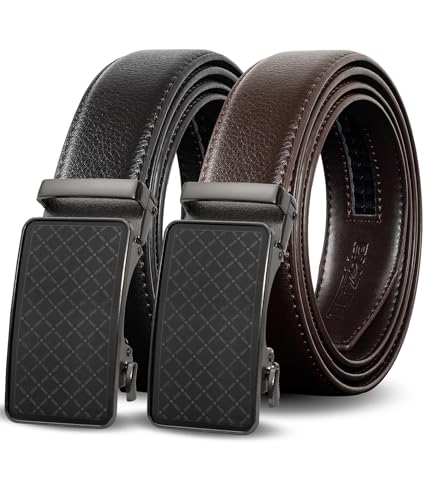 50% Off Men's 2-Pack Ratchet Leather Belts with Code WG4THTDO