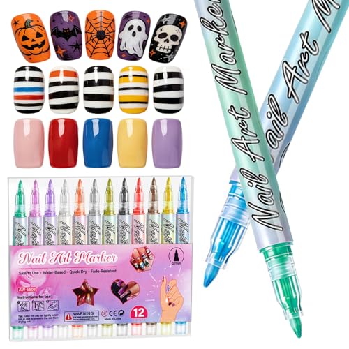 10% Off 12-Color Nail Art Pens for DIY Nail Designs