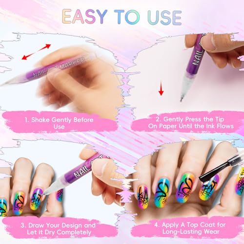 10% Off 12-Color Nail Art Pens for DIY Nail Designs - Image 6