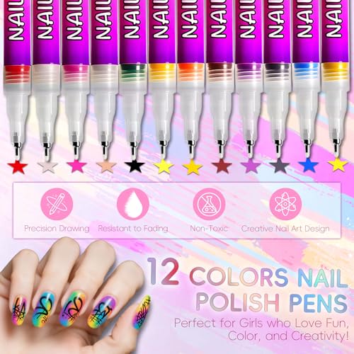 10% Off 12-Color Nail Art Pens for DIY Nail Designs - Image 7