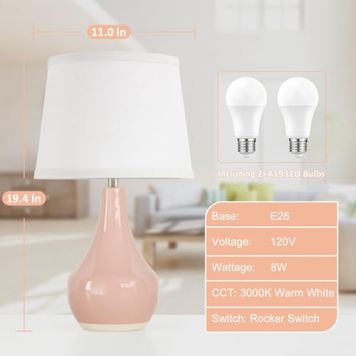 50% Off Pink Ceramic Table Lamps Set of 2 with Code - Image 5