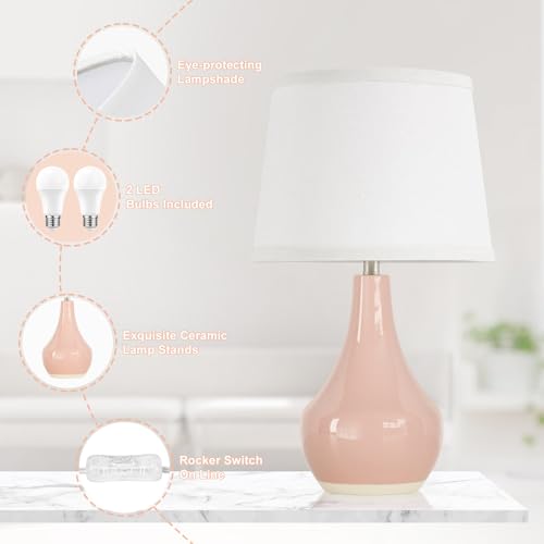 50% Off Pink Ceramic Table Lamps Set of 2 with Code - Image 6