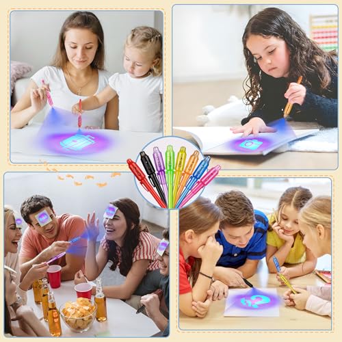 50% Off Invisible Ink Pen Spy Set with 24 Pens & Notebooks - Image 6