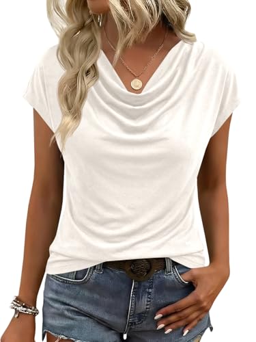 50% Off Fisoew Women's Business Casual Cowl Neck Tops