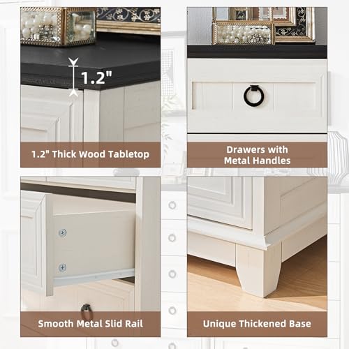 50% Off Joaxswe Farmhouse 6-Drawer Rustic Wood Dresser - Image 5
