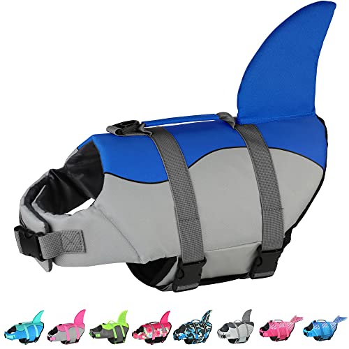 50% Off Dogcheer Shark Dog Life Jacket for Water Safety