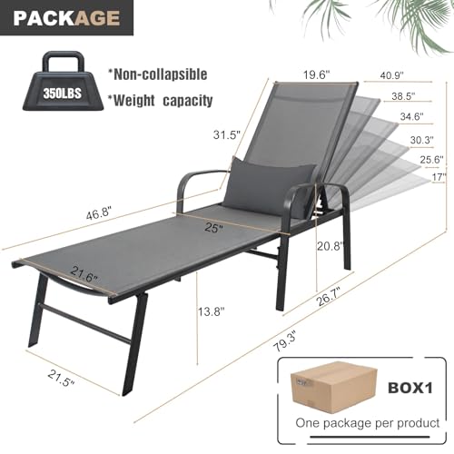 50% Off Outdoor Chaise Lounge Chair Set of 2 with Code - Image 3