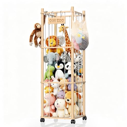 50% Off Belveora Wooden Stuffed Animal Storage Organizer