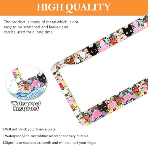 50% Off Black Cat Flower License Plate Frame - $4.99 - Image 3