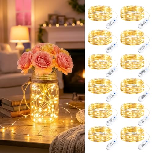 Save 50% on 12-Pack Battery Fairy Lights with Timer