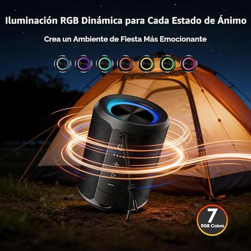 33% Off DUDGSIS IPX7 Waterproof Bluetooth Speaker with RGB Lights - Image 5