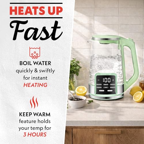 Save 58% on Gourmia Programmable Electric Glass Kettle - Image 4