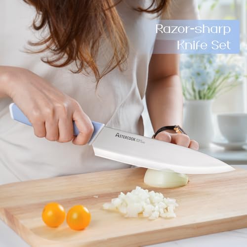 Save 41% on Astercook 15-Piece German Steel Knife Set with Block - Image 2