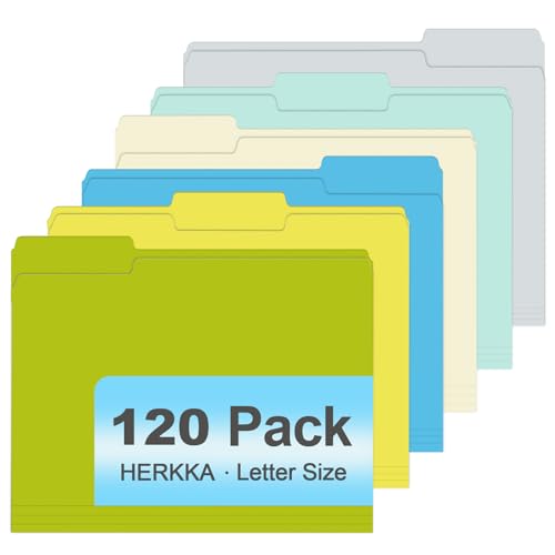 50% Off HERKKA 120-Pack Color File Folders with Tabs