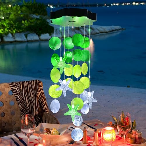 Solar Shell Wind Chimes for Outdoor Decor - 55% Off