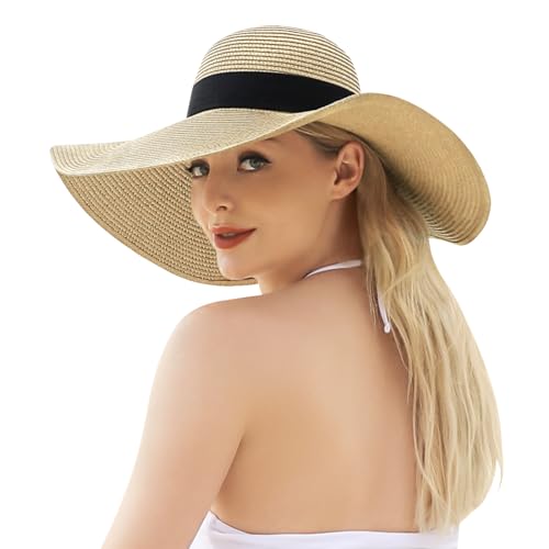 50% Off Women's Wide Brim Sun Hat with UPF 50+ Protection
