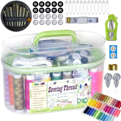50% Off 40-Spool Sewing Thread Kit with Portable Toolbox
