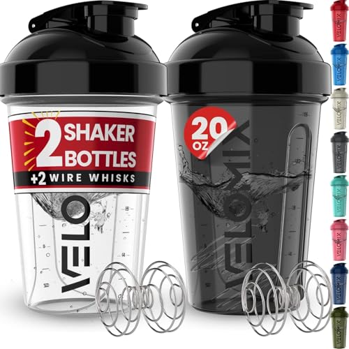 33% Off VELOMIX 2-Pack Protein Shaker Bottles with Whisk