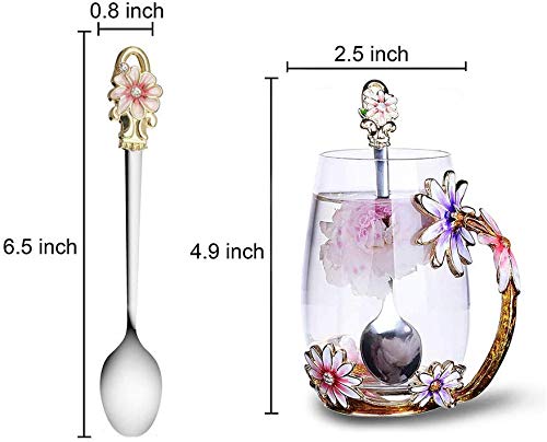35% Off Luka Tech Enamel Flower Glass Coffee Mug Set - Image 5